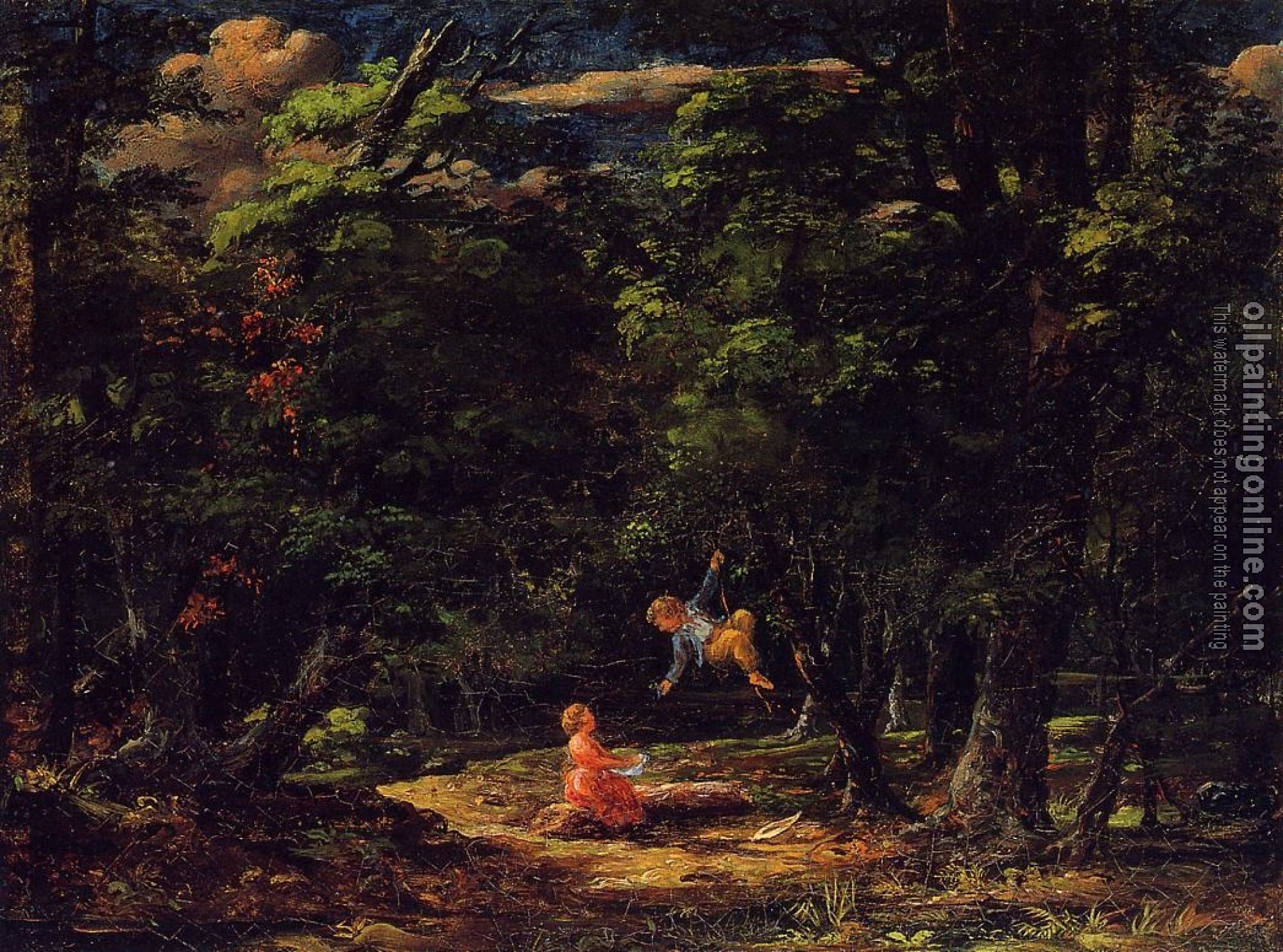 Heade, Martin Johnson - The Swing, Children in the Woods